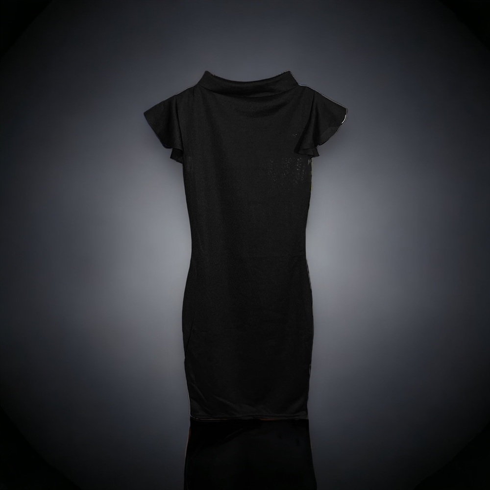 PLT High Neck Cap Sleeve Bodycon Dress